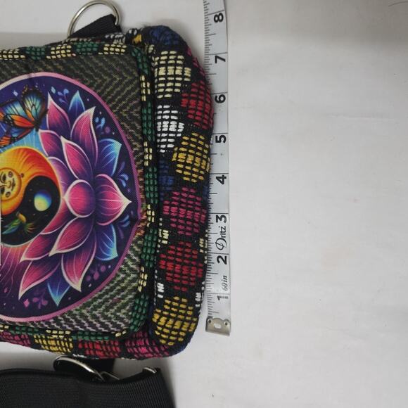NWT Nepal Boho Chic Sling Bag Sun & Flower Hippie CrossBody Purse Rising Int'l - Picture 6 of 7